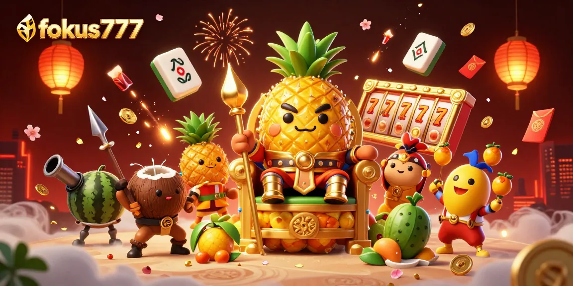 Engage with fokus777's vibrant 3D casino world filled with lively characters and dynamic game elements.