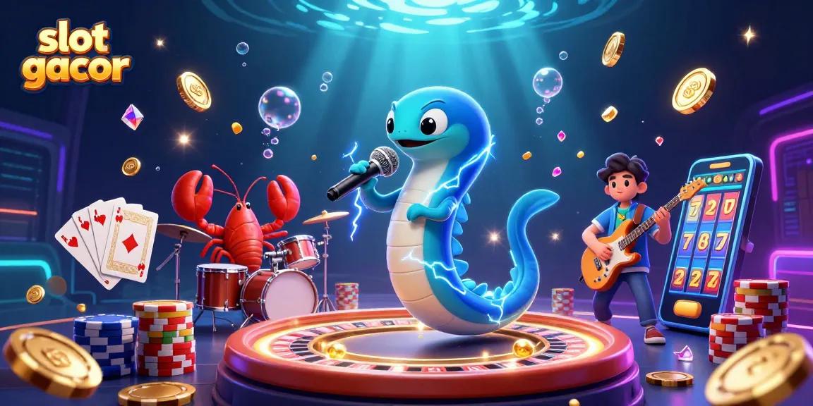 Experience the excitement of slot gacor with vibrant characters and casino elements harmoniously displayed.