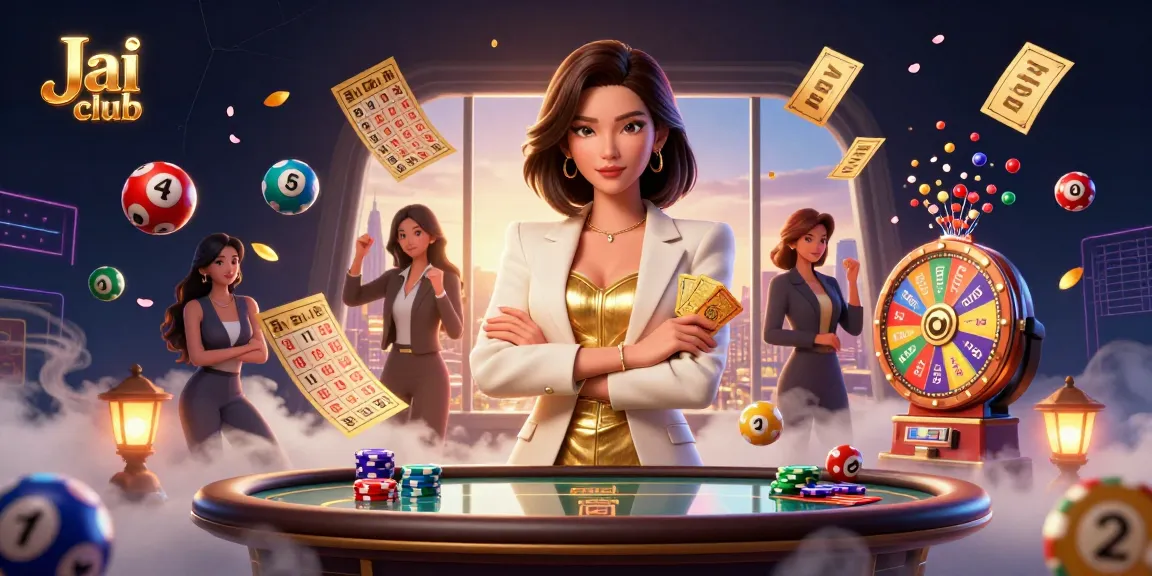 Experience the excitement at Jai club with dynamic lottery balls and immersive casino elements.