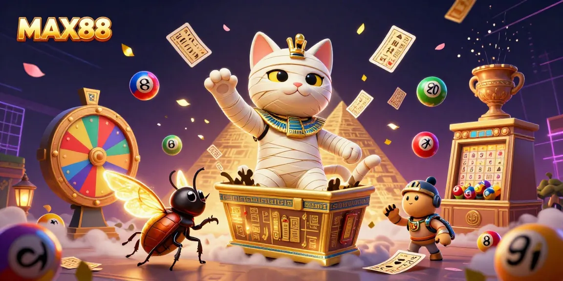 Engage in thrilling MAX88 casino action with a vibrant scene of gaming excitement.
