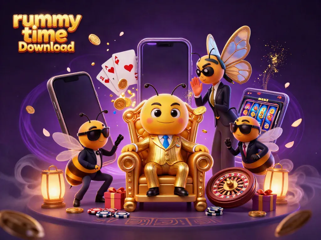 Experience thrilling gameplay with rummy time download featuring vibrant characters and casino elements.