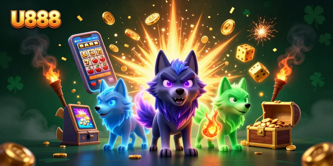 Engage with U888's vibrant casino world featuring wolves and slot games bursting with excitement.