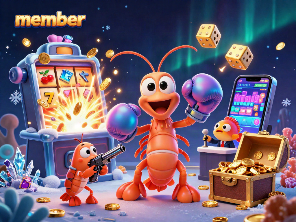 Engage as a member in a vibrant casino scene filled with jackpots and excitement.
