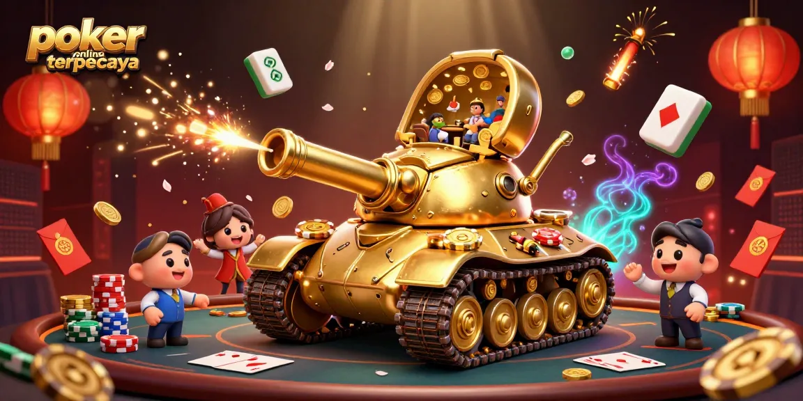 Gambarkan aksi di poker online terpercaya dengan kasino mini dan suasana meriah yang penuh warna.