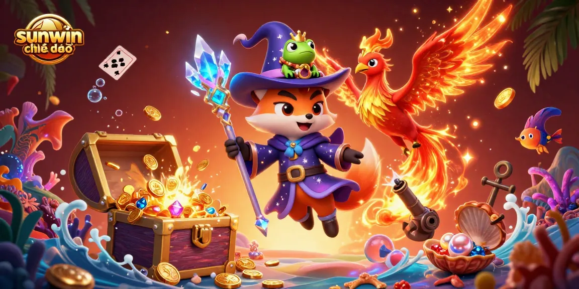 Engage in thrilling gameplay at sunwin chính thức with a vibrant 3D casino scene showcasing unique characters and elements.