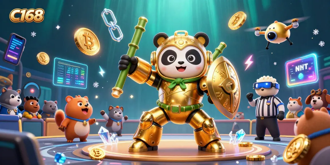Engage with exciting C168 gaming adventures featuring a 3D golden panda in a casino battle.
