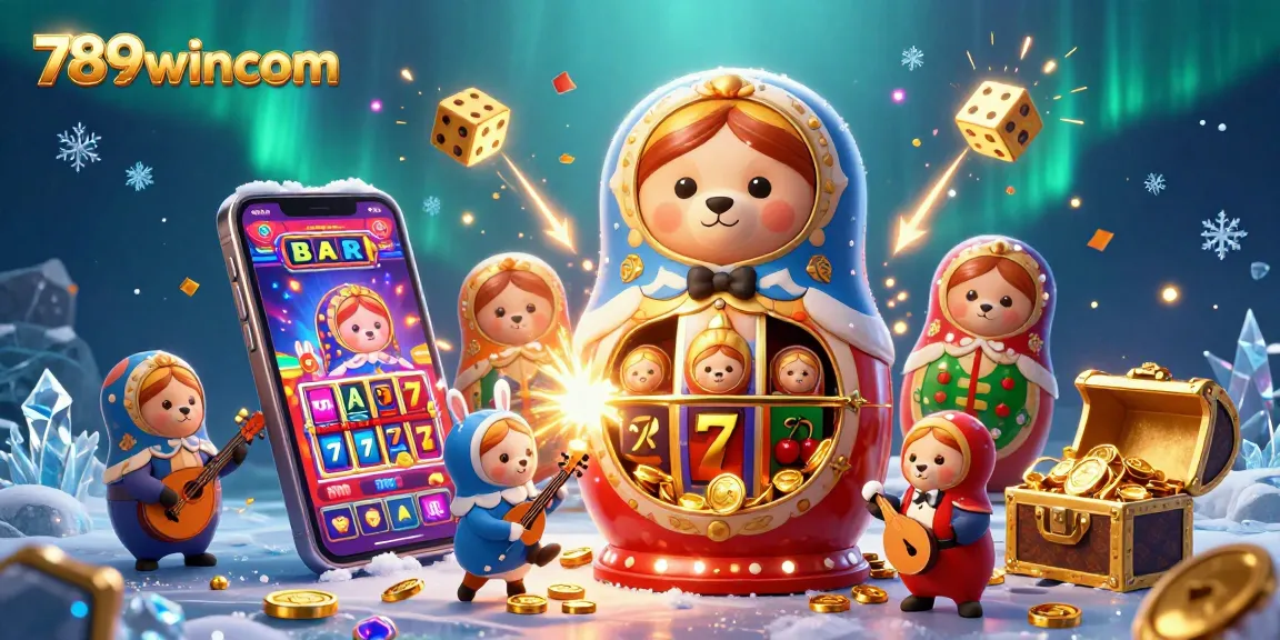 Experience thrilling gameplay with 789wincom's vibrant casino scene featuring exciting slot machines and charming characters