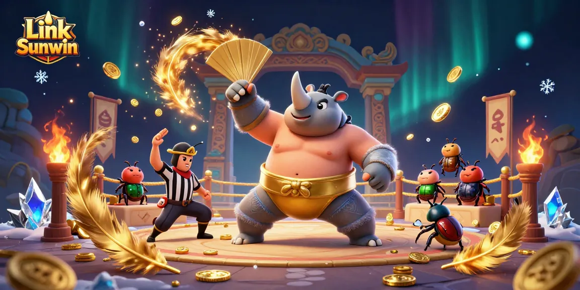 Experience thrilling gameplay with Link Sunwin in this vibrant casino-inspired illustration.