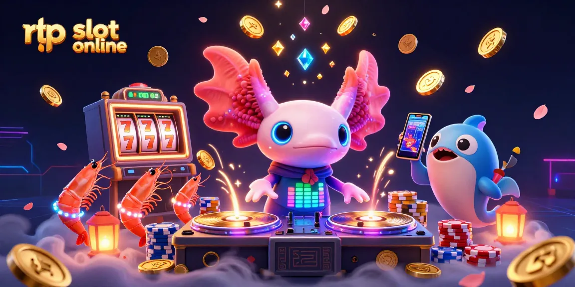 Experience the excitement of rtp slot online with a vibrant, animated casino-themed illustration.