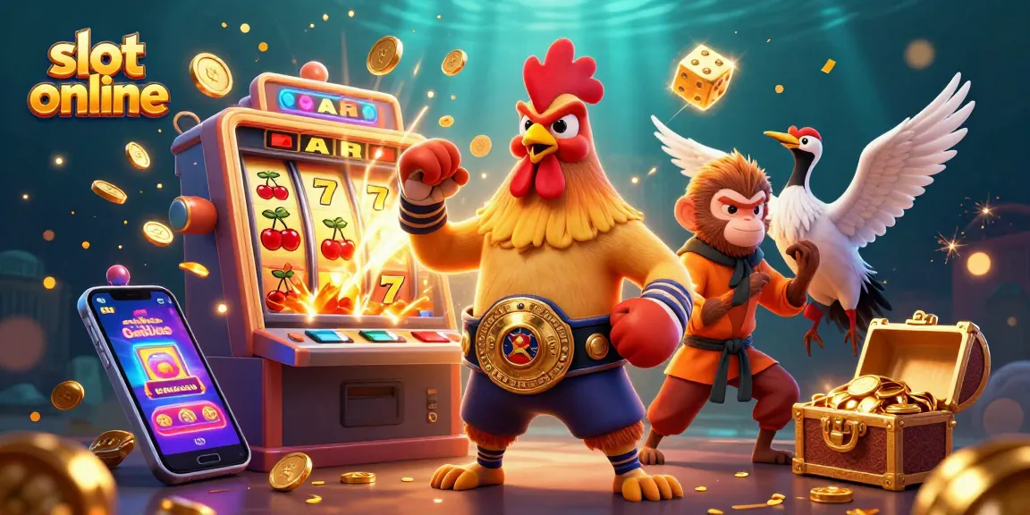 Spin the reels with excitement at slot online, featuring martial arts characters in a thrilling casino scene.