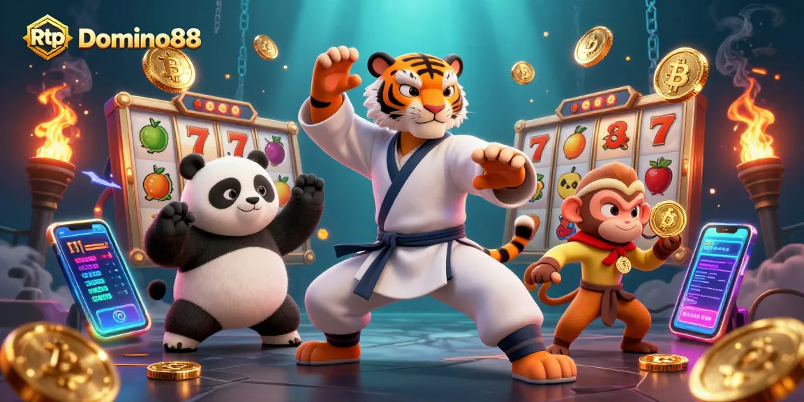 Engage in Rtp Domino88 gaming with a vibrant 3D carnival of slots and playful characters.