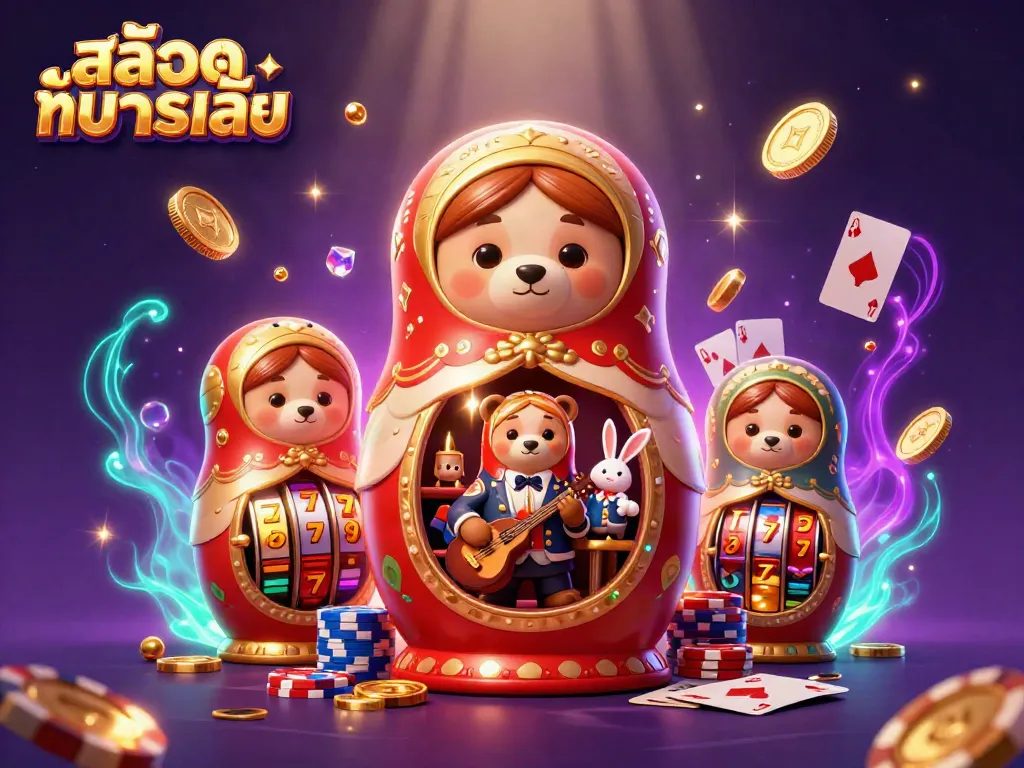 เล่นสล็อตทดลองเล่นฟรีผ่านการ์ตูนรายงานภาพ 3D ที่มีคาสิโน