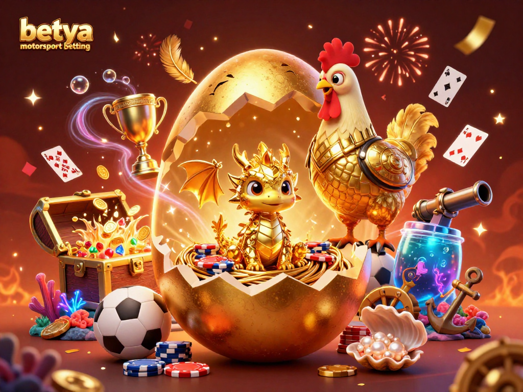 Join the excitement of betya motorsport betting with this vibrant 3D scene showcasing dynamic sports elements.